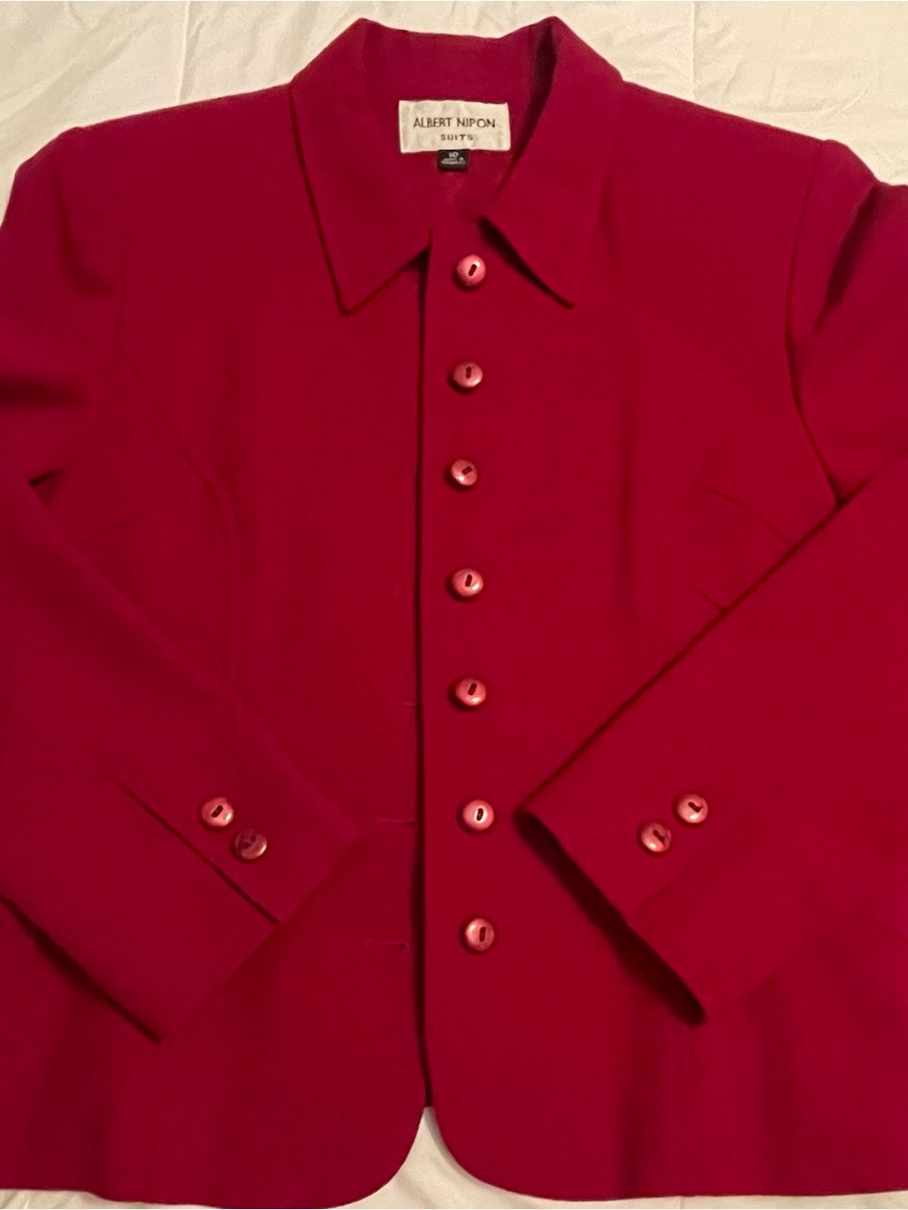 Vintage 90s Albert Nipon Vibrant Skirt Suit